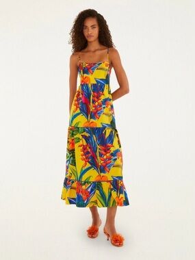 NWT FARM Rio Bright Nature Maxi Sundress Size Small